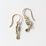 Small Sapphire Double Drop Earrings