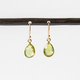 Teardrop Peridot Drop Earrings