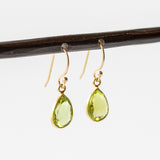 Teardrop Peridot Drop Earrings
