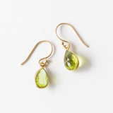 Teardrop Peridot Drop Earrings