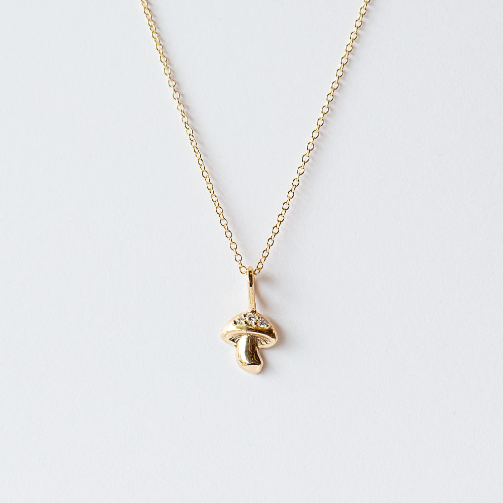 Zoe Chicco | 3D Mushroom Charm with Bead-Set Diamonds