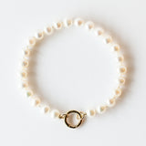 Zoe Chicco | Freshwater Cultured Pearl Bracelet with Charm Enhancer Clasp