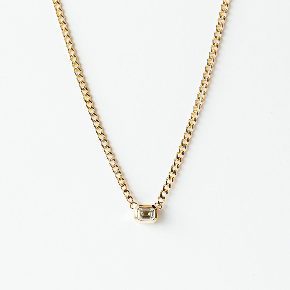 Zoe Chicco | Emerald Cut Diamond Necklace