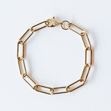 Zoe Chicco | Large Paperclip Chain Bracelet with Pave Diamond Lobster Clasp