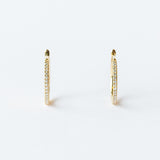 Zoe Chicco | Large Pave Diamond Hinged Huggie Hoop Earrings