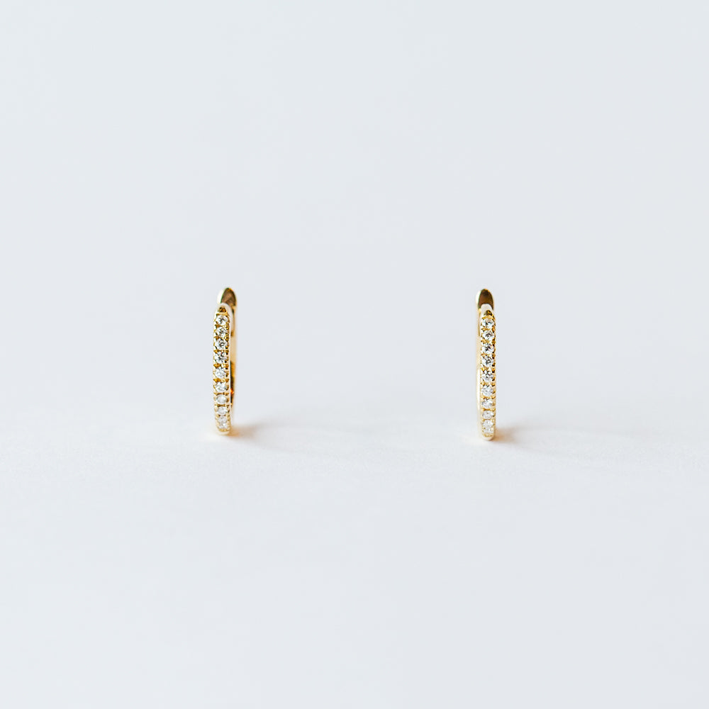 Zoe Chicco | Diamond Huggie Hoop Earrings