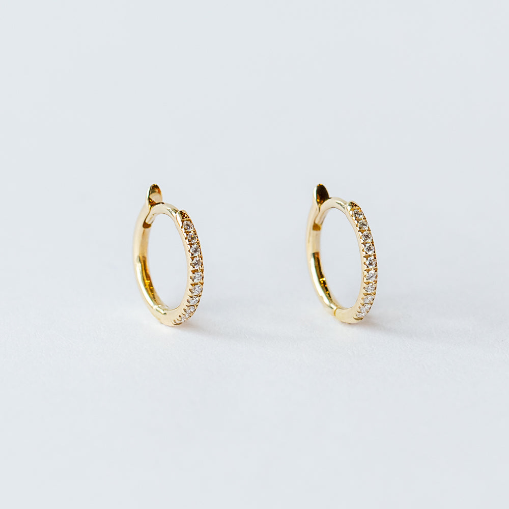 Zoe Chicco | Diamond Huggie Hoop Earrings