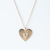Zoe Chicco | Medium Radiant Heart Charm Bezel-Set Diamond