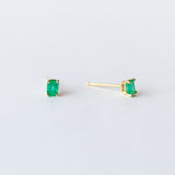 Zoe Chicco | Prong Set Emerald Stud Earrings
