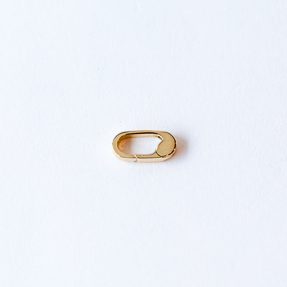 Zoe Chicco | Small Oval Charm Push Lock Enhancer