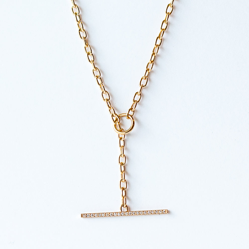 Zoe Chicco | Pave Diamond Toggle Necklace