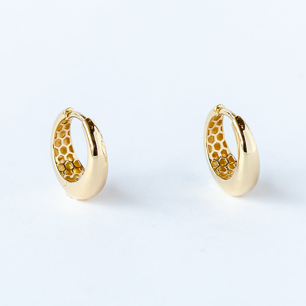 Zoe Chicco | Tapered Gold Hoop Earrings