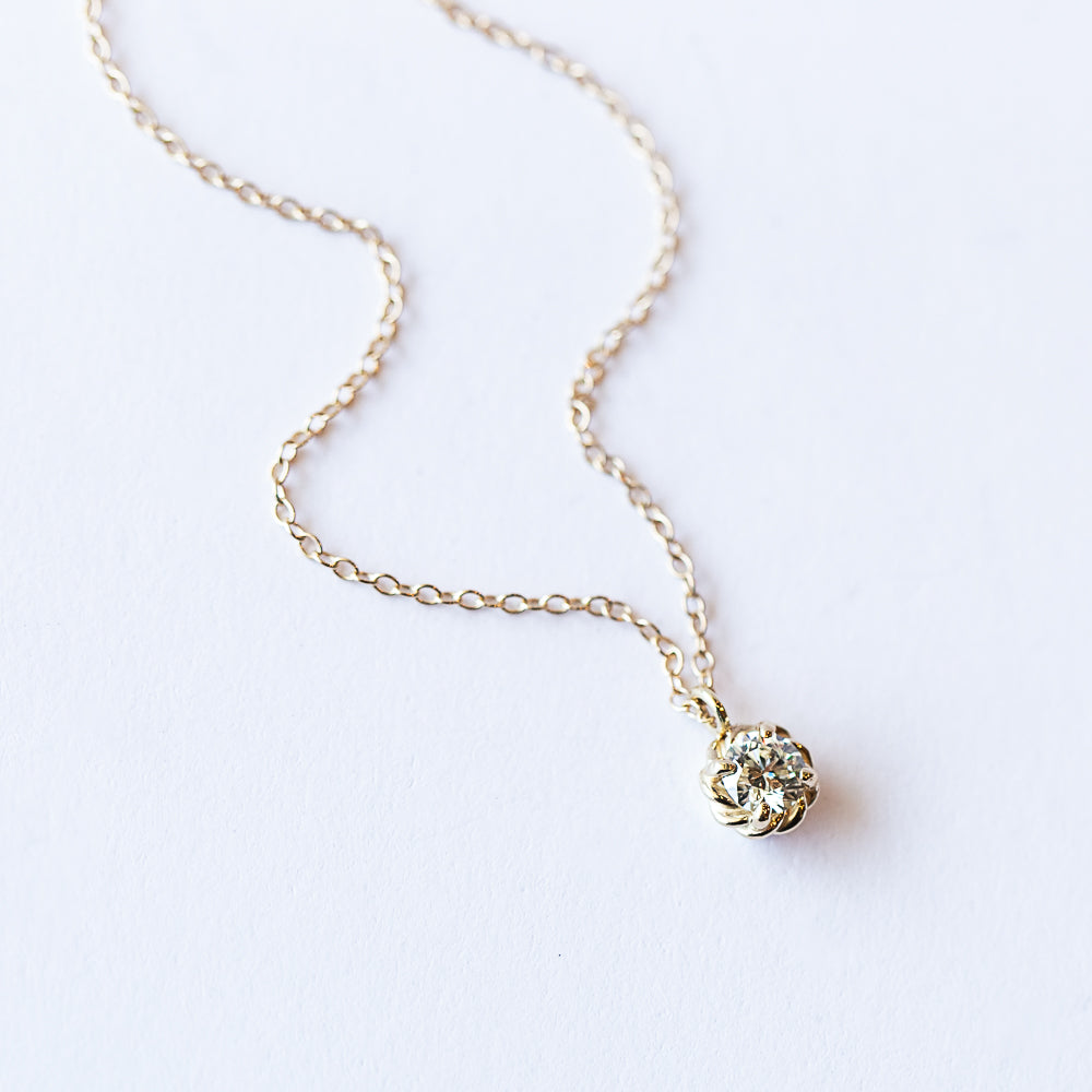 Diamond Twine Pendant Necklace