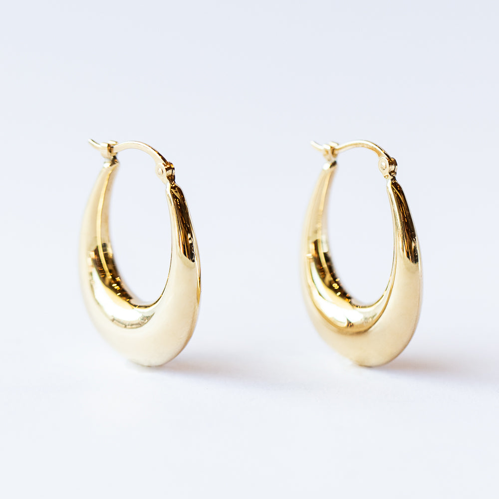 Helium Teardrop Hoop Earrings