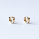 Mini Triptych Hoop Earrings