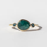 Grandidierite and London Blue Topaz Ring