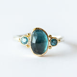 London Blue Topaz and Blue Zircon Ring