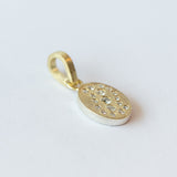 Aria Small Gold Oval Diamond Pendant