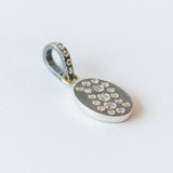 Aria Small Silver Oval Diamond Necklace
