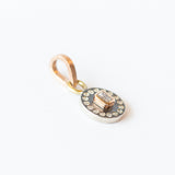 Junia Small Round Emerald Cut Diamond Pendant