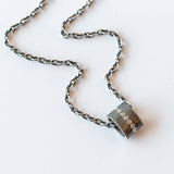 Silver and Diamond Rondelle Pendant