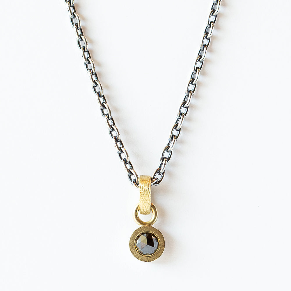 Valerie Black Diamond Dot Pendant