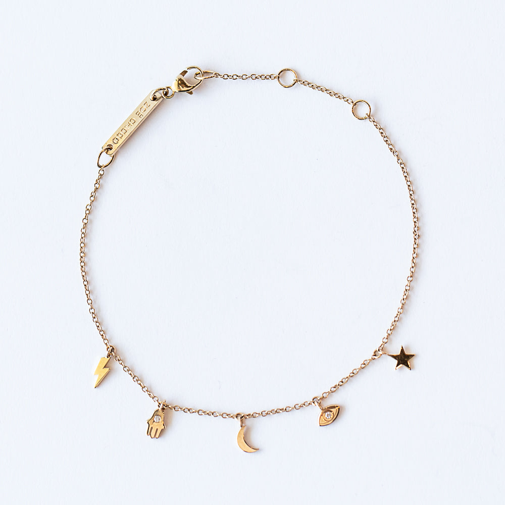 Zoe Chicco | Itty Bitty Dangling Charm Bracelet