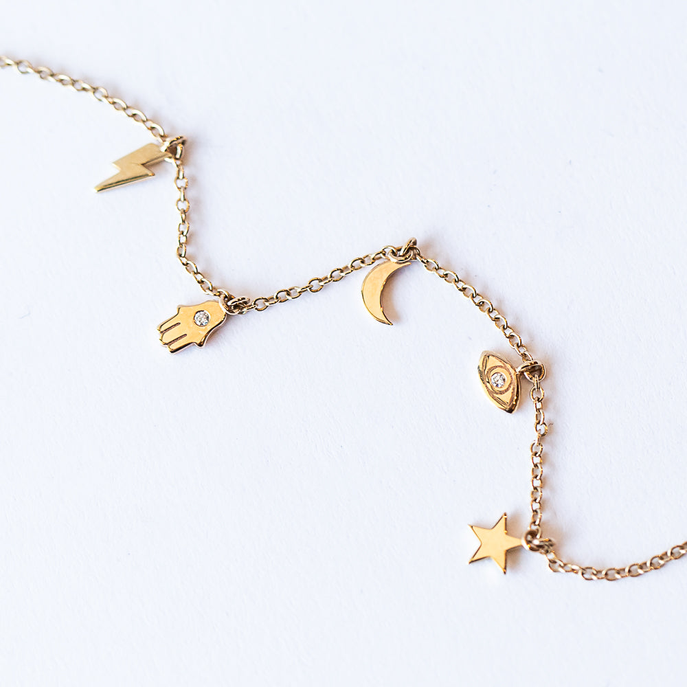Zoe Chicco | Itty Bitty Dangling Charm Bracelet