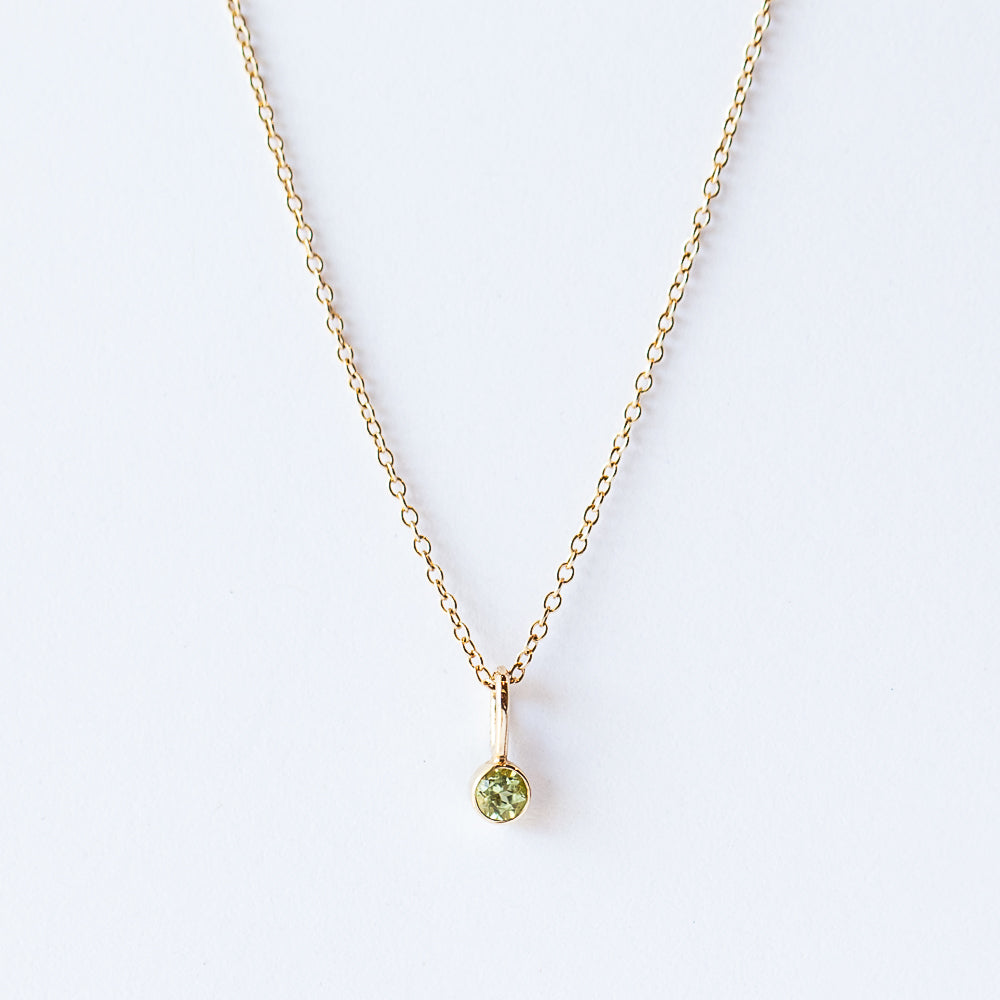Zoe Chicco | Bezel Set 3mm Peridot Charm