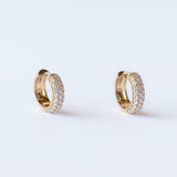 Zoe Chicco | Rounded Huggie Pave Diamond Earrings