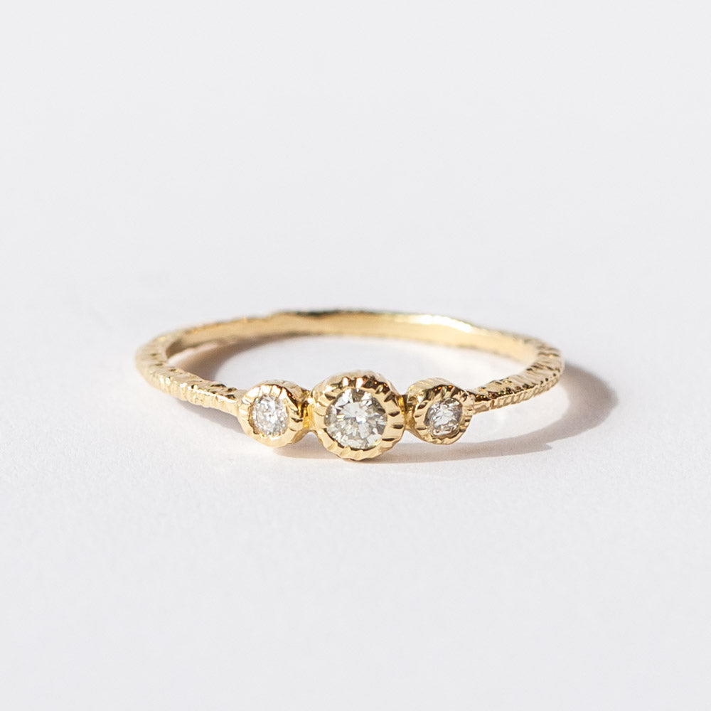Round Diamond Three-Stone Ring