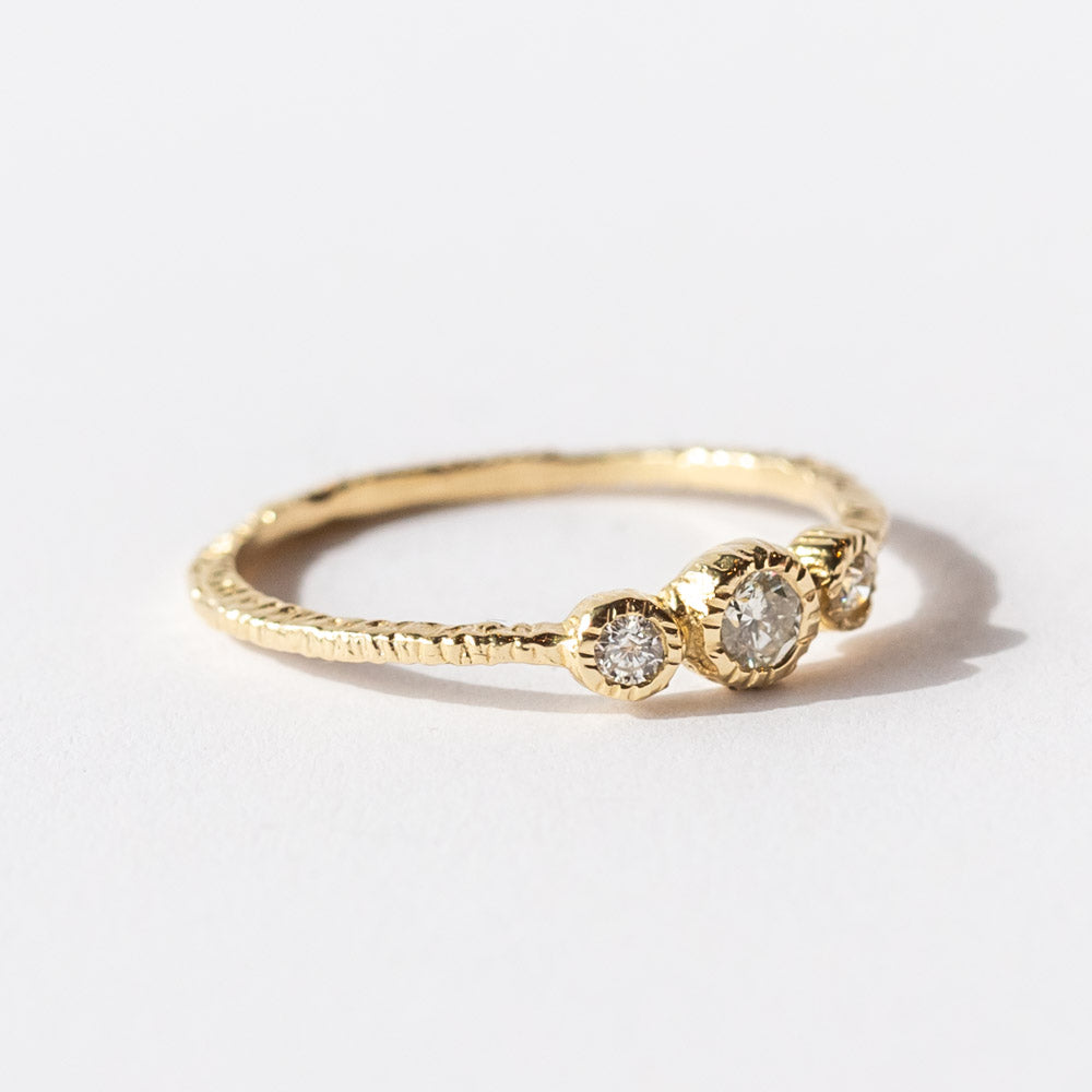 Round Diamond Three-Stone Ring