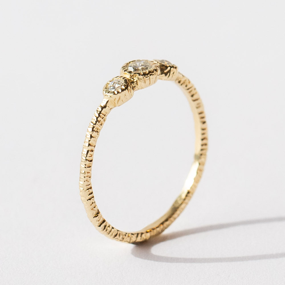 Round Diamond Three-Stone Ring