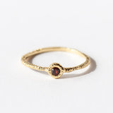 Small Round Garnet Ring