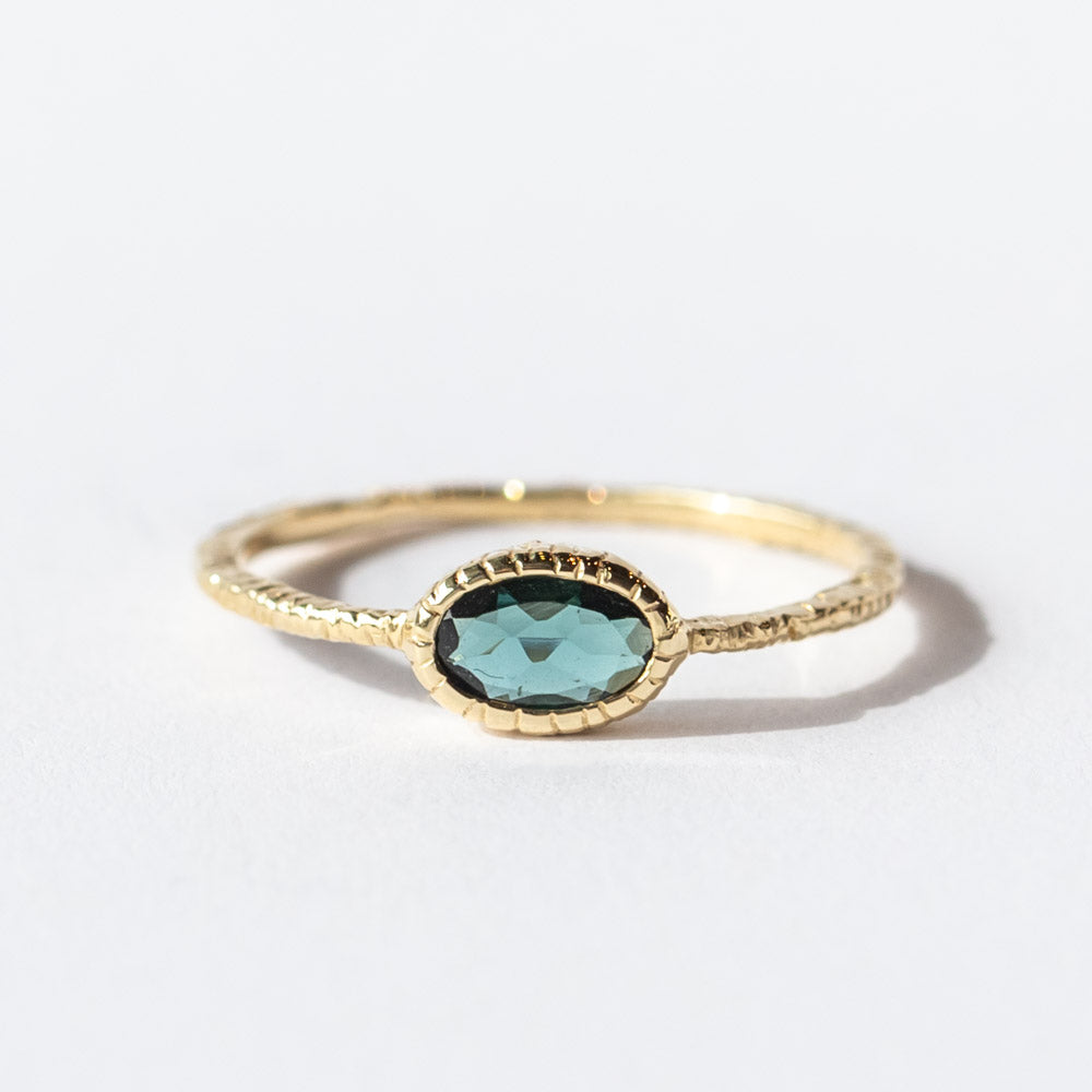 Oval Green Tourmaline Ring