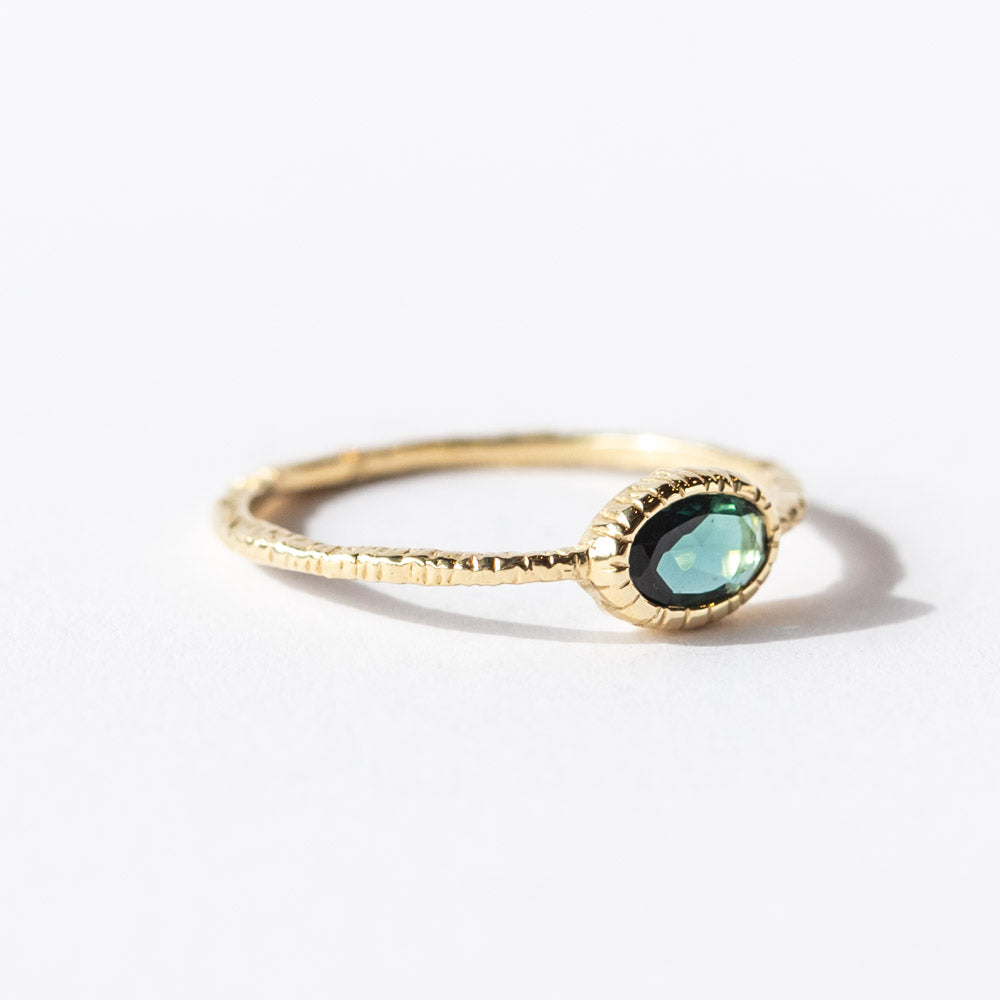 Oval Green Tourmaline Ring
