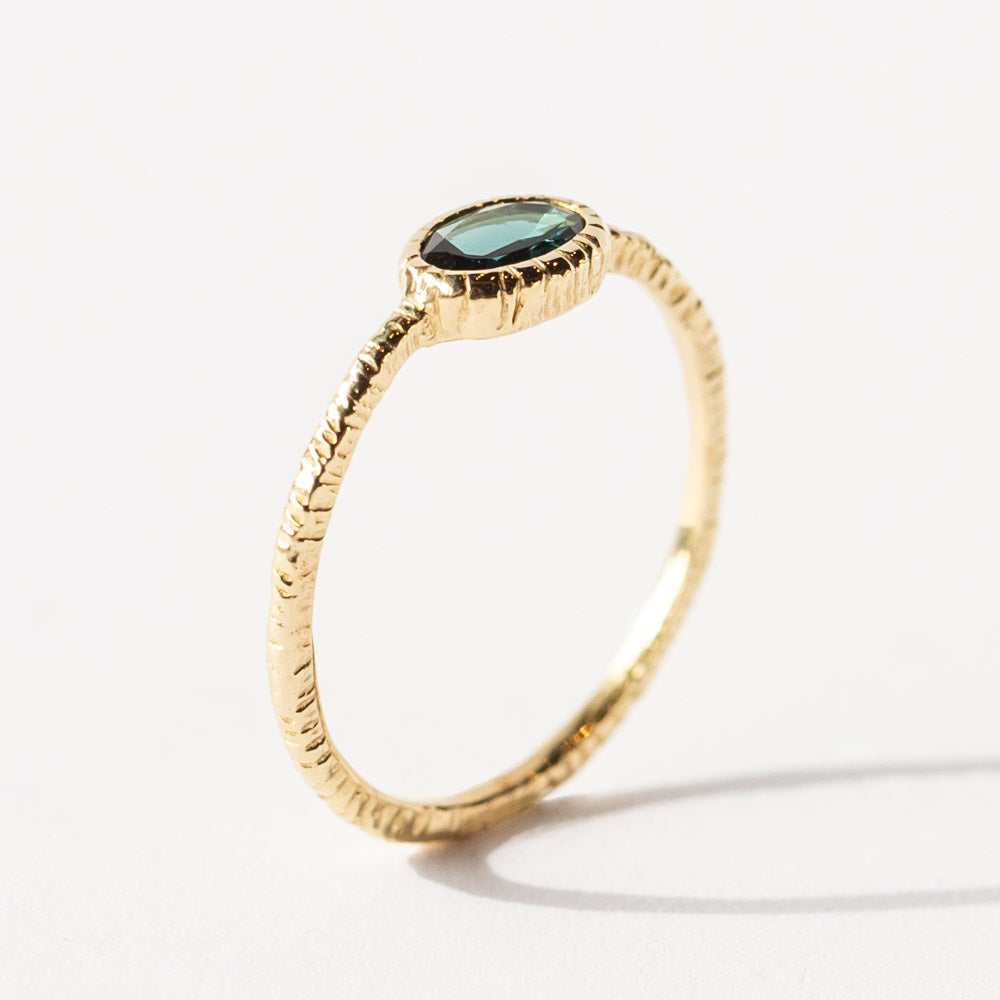 Oval Green Tourmaline Ring