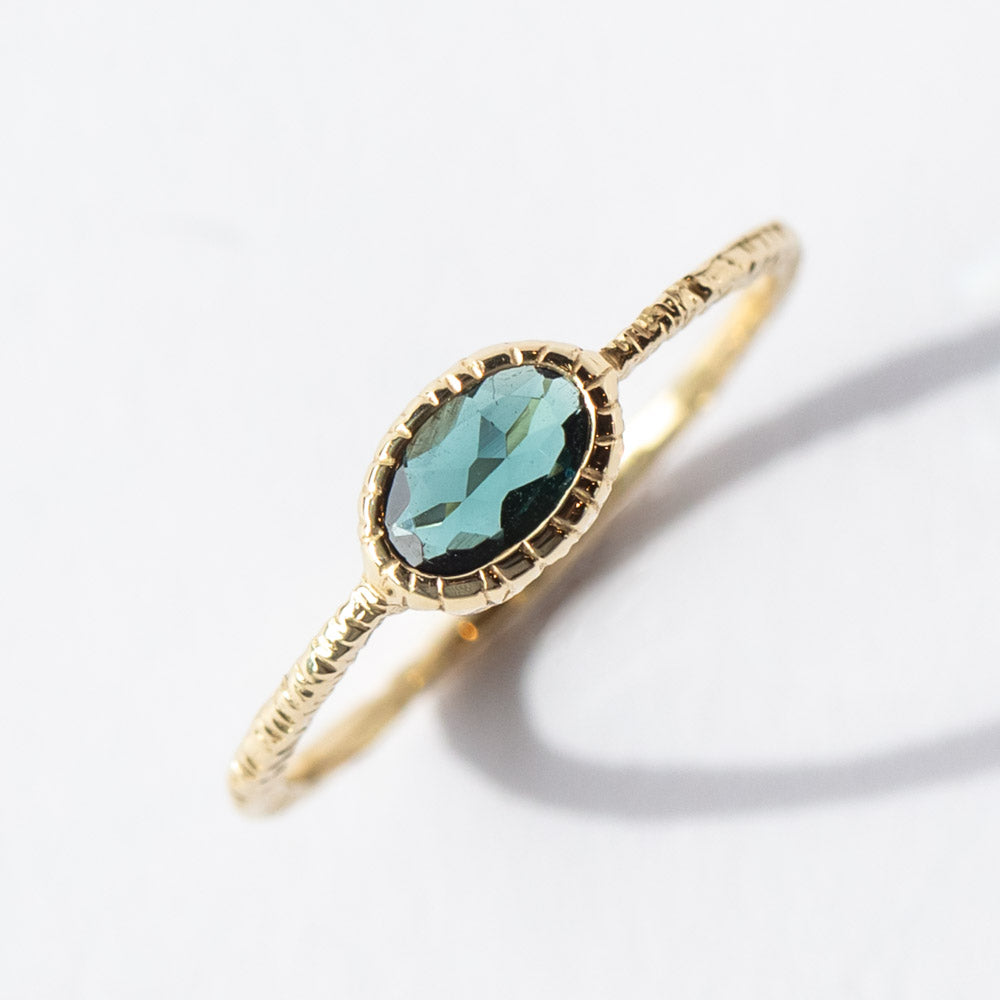 Oval Green Tourmaline Ring