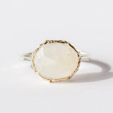Oval Rainbow Moonstone Ring