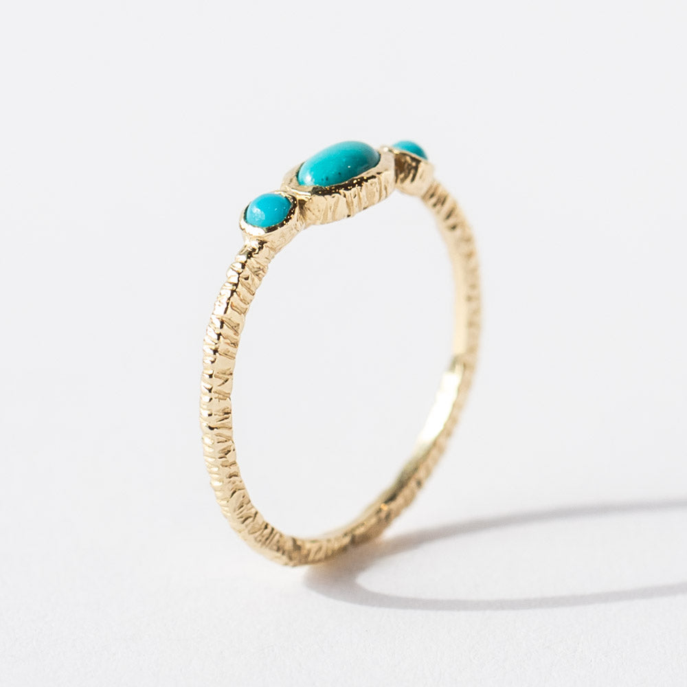 Three-Stone Turquoise Ring