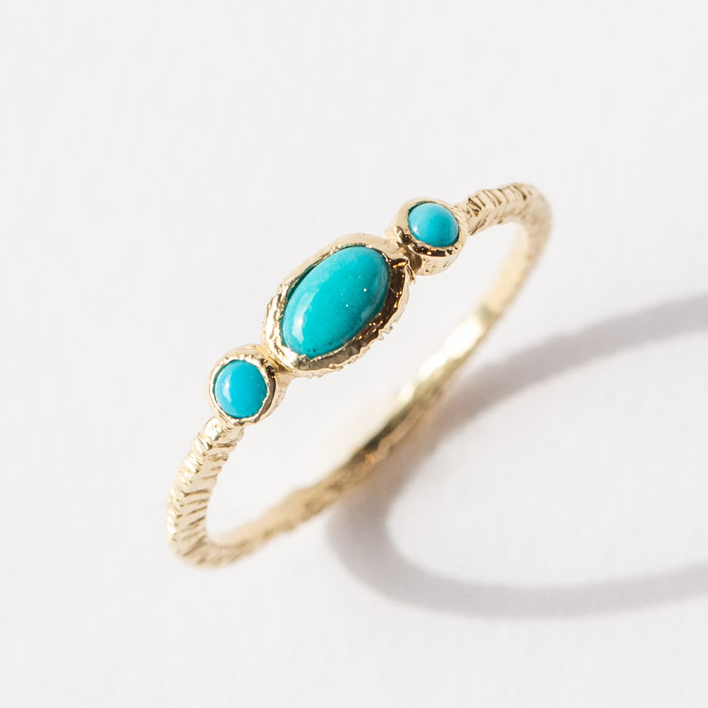 Three-Stone Turquoise Ring