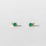 Suzanne Kalan | 18k Bold Burst Emerald and Diamond Stud Earrings