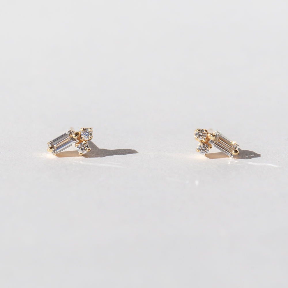 Suzanne Kalan | 18k White Diamond Signature Stud Earrings