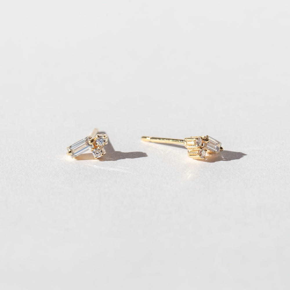 Suzanne Kalan | 18k White Diamond Signature Stud Earrings