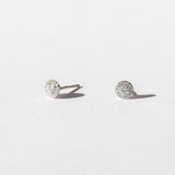 Suzanne Kalan | 18k Mini Circle Halo Diamond Stud Earrings