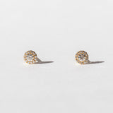 Suzanne Kalan | 18k Mini Circle Halo Diamond Stud Earrings