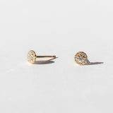 Suzanne Kalan | 18k Mini Circle Halo Diamond Stud Earrings
