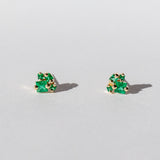 Suzanne Kalan | 18k Princess-Cut Emerald Cluster Stud Earrings