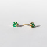 Suzanne Kalan | 18k Princess-Cut Emerald Cluster Stud Earrings