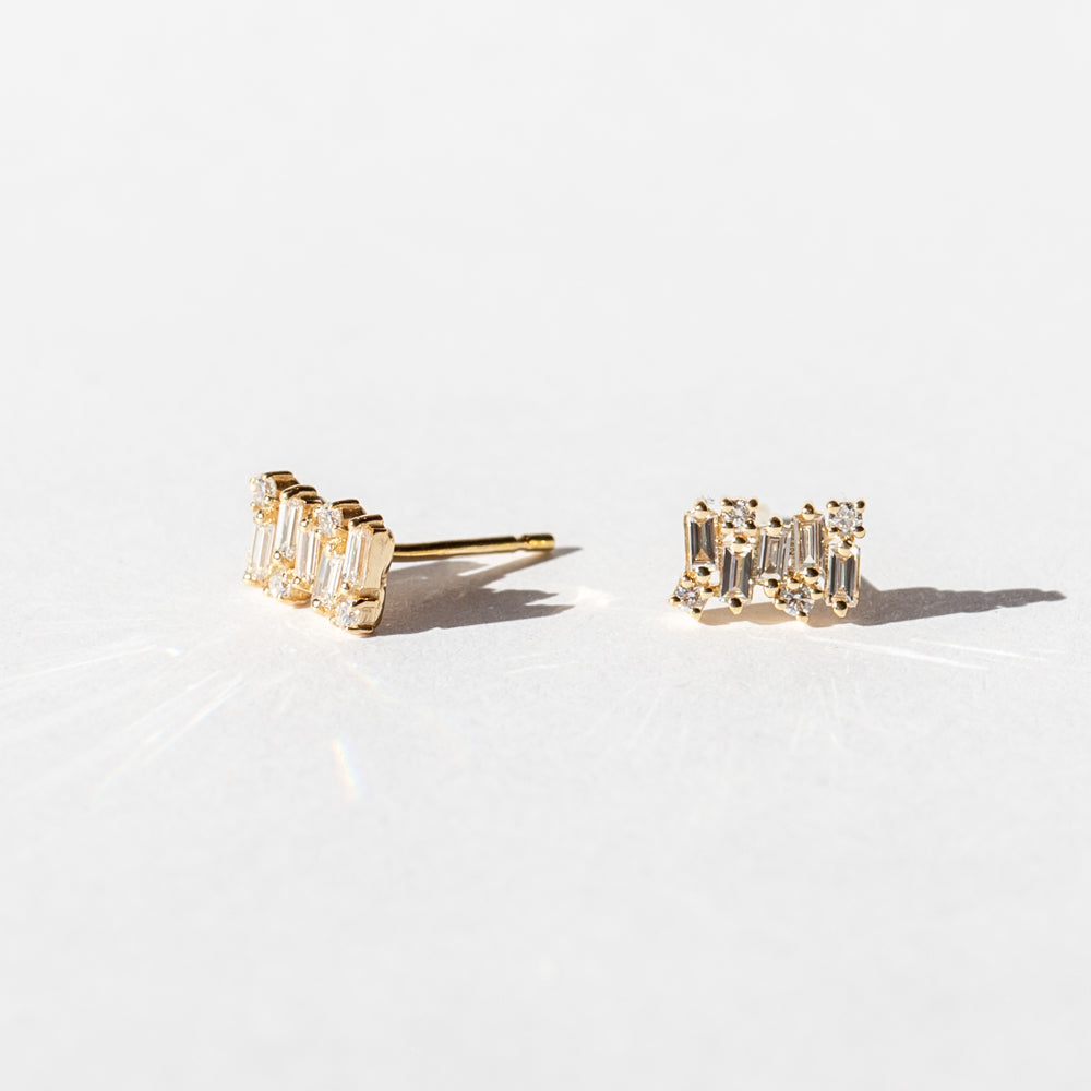 Suzanne Kalan | 18k Classic Diamond Shimmer Stud Earrings